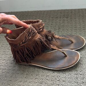 Fringe Brown Sandals from Anthropologie